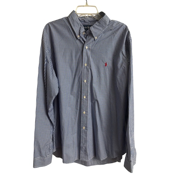 Ralph Lauren Other - Ralph Lauren Mens XXL Custom Fit Gingham Button Down Shirt Blue White Preppy